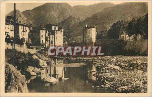 Postcard Old Sospel (Alpes Maritimes) Old houses along the Bevera