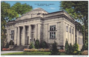 Exterior,  Hayes Memorial Library,  Fremont,  Ohio,  30-40s