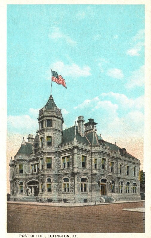 Vintage Postcard Post Office Postal Service Building Landmark Lexington Kentucky