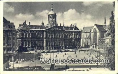 Dam met Kon Paleis Amsterdam Netherlands 1956 Missing Stamp 