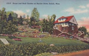 Minnesota Duluth House And Rock Garden On Skyline Drive