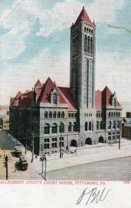 12362 Trolleys at Allegheny County Court House, Pittsburgh, Pennsylvania 1906