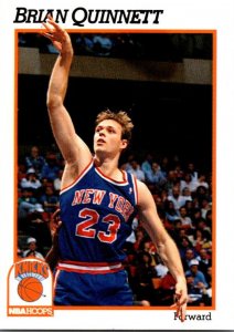 1991 NBA Basketball Card Brian Quinnett Forward New Yrok Knicks sun0636