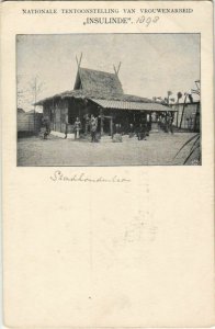 PC NAT. TENTOONSTELLING VAN VROUWENARBEID 1898 INSULINDE INDONESIA (A23162)