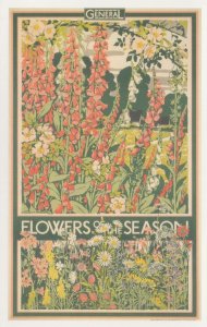 Flowers Of The Season 1933 London Underground Poster Postcard