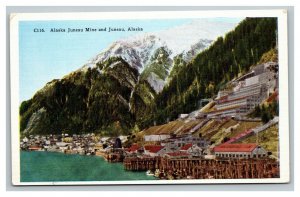 Vintage 1920's Postcard Industry in Alaska Juneau Mine & Juneau Alaska