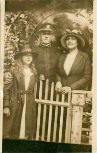 Police Officer and family, RPPC