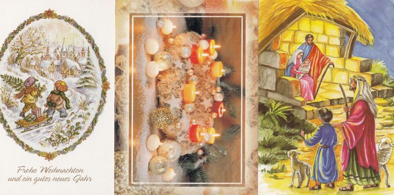 Czech Republic Christmas Cake Decorations 3x Soviet Postcard s