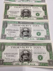 Vtg Thornbury's Toys Store Thorny Bucks Louisville Lexington KY Certificate Lot