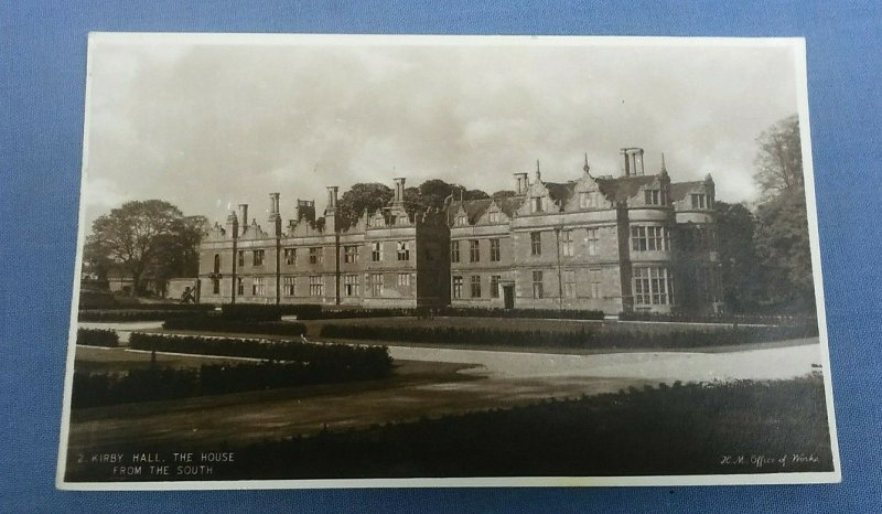  H.M. Office Of Works Postcard Kirby Hall The House From The South Northants G1B