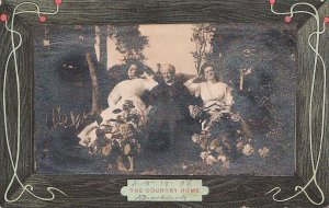 Postcard RPPC Country Home People Stroudsburg PA