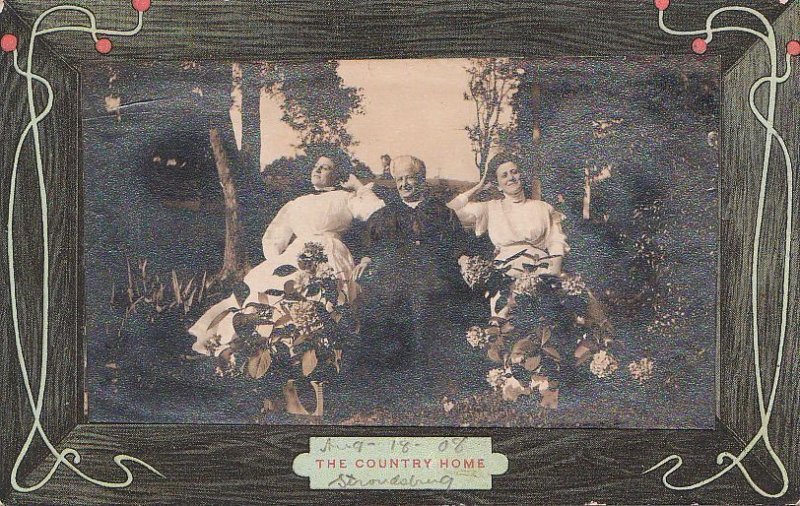 Postcard RPPC Country Home People Stroudsburg PA