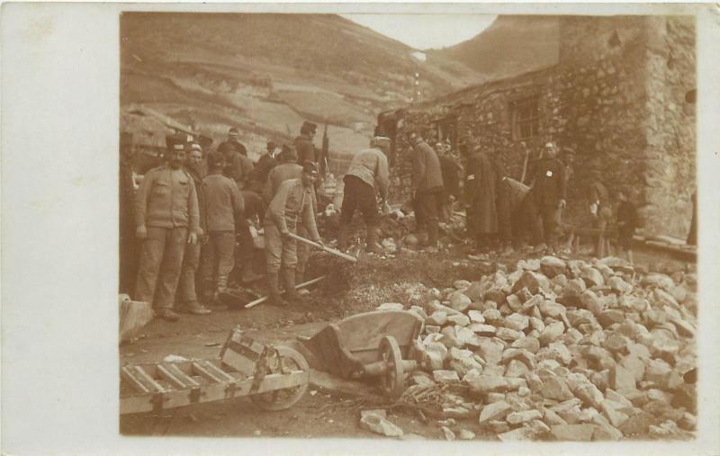 Vintage real photo postcard Italia Italy Bolzano Bozen serbian war prisoners 