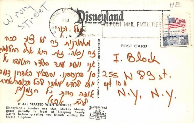 It all started with a mouse Mickey Mouse Disneyland, CA, USA Disney 1974 