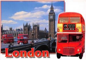 B84222 london big ben and buses   UK