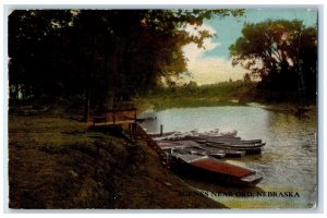 c1910's Scenes Near Ord Nebraska NE, River Boats Unposted Antique Postcard