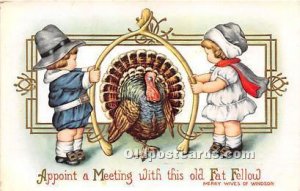 Thanksgiving Greetings 1913 light postal marking on front