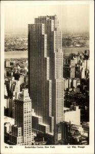 New York City Rockefeller Center Real Photo Postcard #201