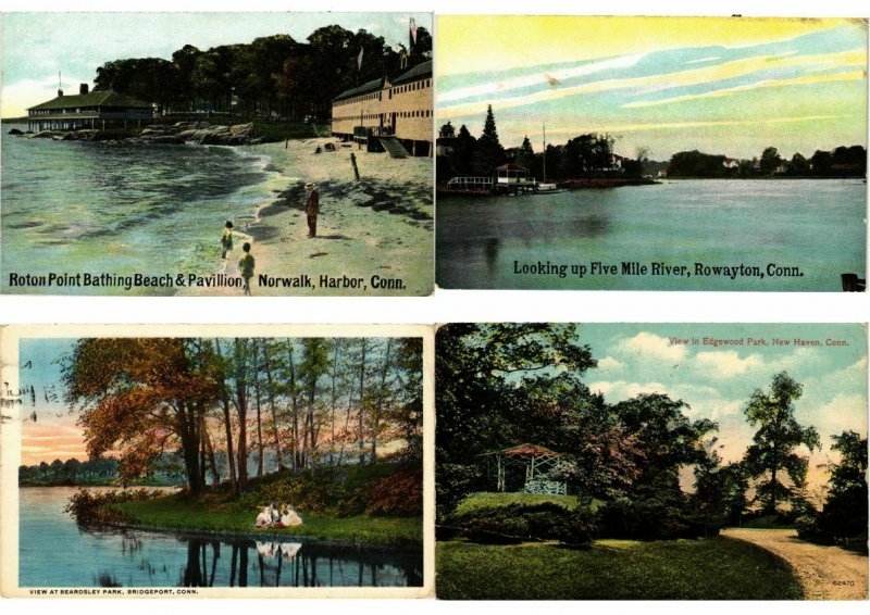 CONNECTICUT (CT) 30 Vintage Postcards Mostly pre-1950 (L2581)