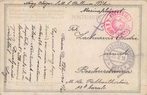 Harry Heusser signed 1916 S. M. S. Zenta ship Bellona censor cancel Red Cross