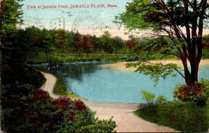 Massachusetts Jamaica Plain View At Jamaica Pond 1910