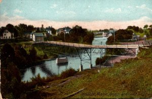 Maine Houlton Bridge and River