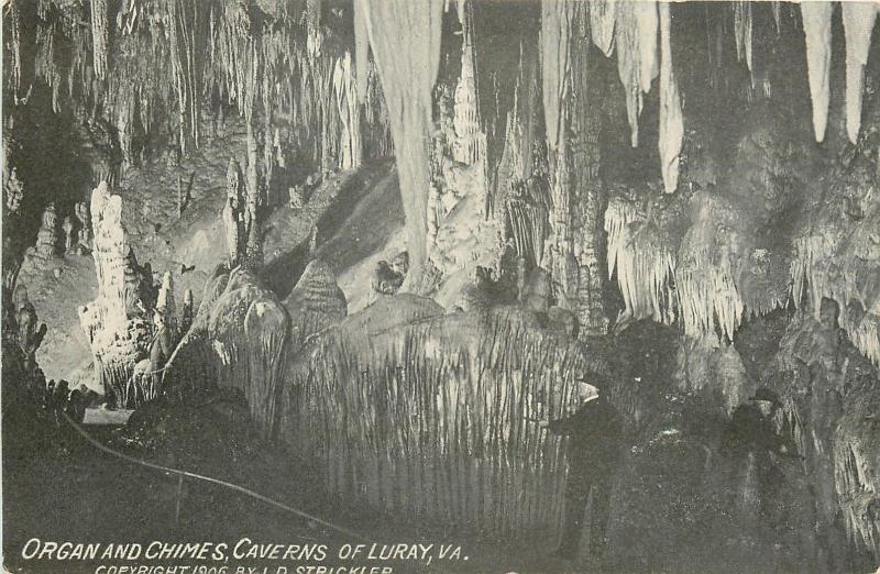 Luray Virginia~Organ & Chimes~Caverns of Luray~1910 B&W Postcard