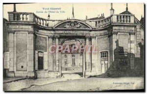 Old Postcard Toul Illustrates Entree From & # 39Hotel Town