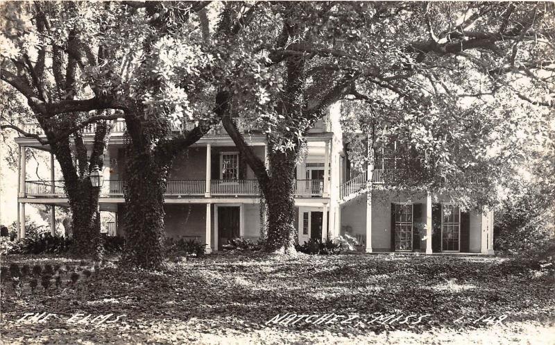 E47/ Natchez Mississippi Real Photo RPPC Postcard c1940s The Elms Mansion Hotel