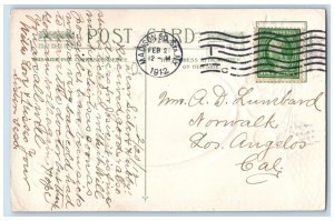 Los Angeles CA Postcard George Washington Berries Winsch Back Embossed Antique