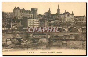 Postcard Old Bridge and Panorama Pau Jurancon