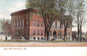 Waterville, ME Maine   CITY HALL   Kennebec County   ca1900's UDB Postcard