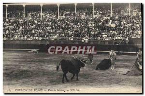 Old Postcard Bullfight Bullfight Paseo de muleta