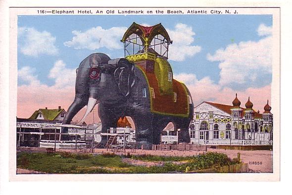 Elephant Hotel on the Beach, Atlantic City, New Jersey, P Sander