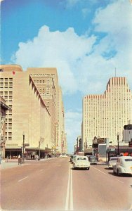 Houston Texas 1950s Postcard Main Street Looking North Foley's Department Store