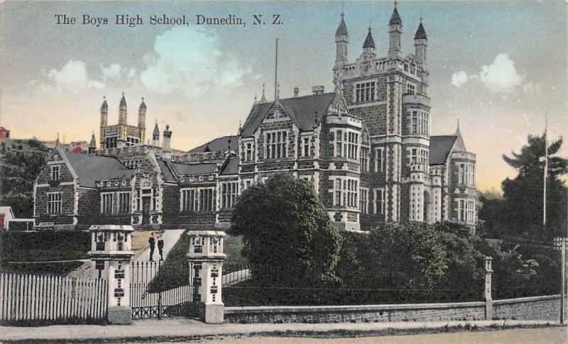 The Boy's High School, Dunedin, New Zealand, Early Postcard, Unused