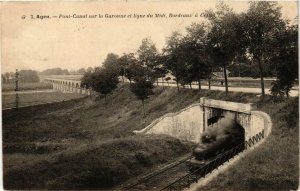 CPA AGEN - Pont-Canal sur la Garonne et ligne du Midi Bordeaux a Cette (292256)