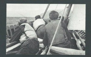 1979 Real Photo Post Card Tristan Da Cunha Longboat Crew Bound For This---