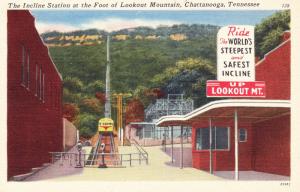 Vintage Postcard Incline Station at Lookout Mountain, Chattanooga, Tennessee C16