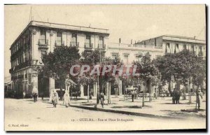 Old Postcard Algeria Guelma Street and up St Augustine