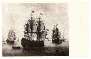 Marine by Ludoff Backhyusen Art Institute of Chicago Ships Postcard