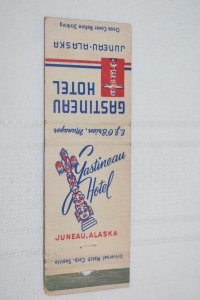 Gastineau Hotel Juneau Alaska Totem Pole 20 Strike Matchbook Cover