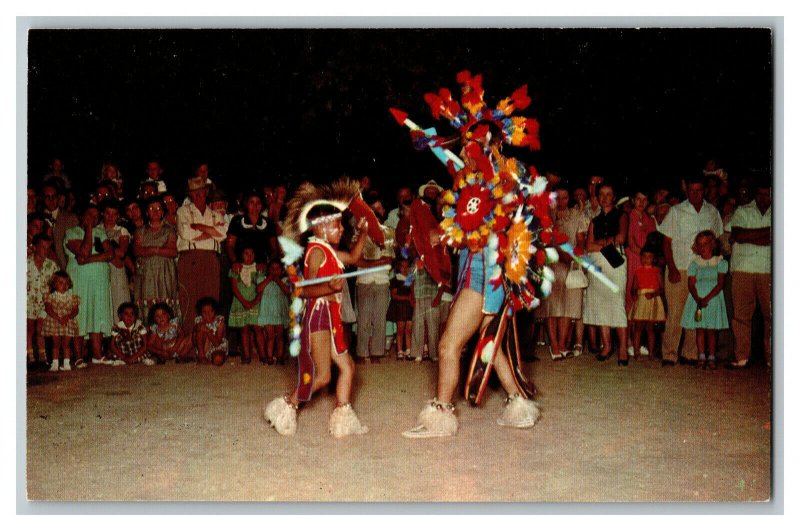 Indians Dancing For The Tourists New Mexico Vintage Standard View Postcard 