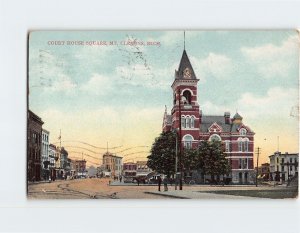 Postcard Court House Square, Mount Clemens, Michigan