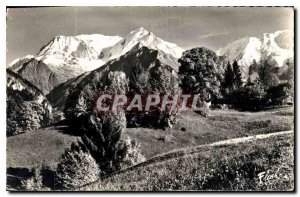 Old Postcard The Chain of Mont Blanc