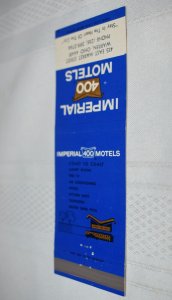 Imperial 400 Motels Ohio 30 Front Strike Matchbook Cover