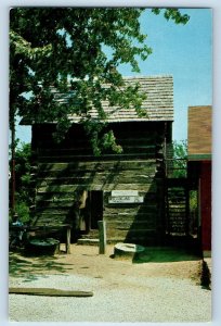 Nashville Indiana IN Postcard Brown County Scenery Old Log Jail c1960's Vintage