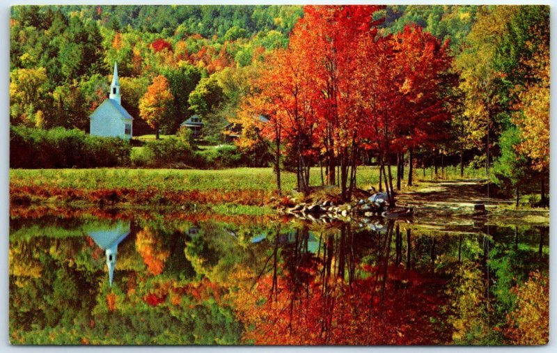 Postcard - The Little White Church at Eaton, White Mountains, New Hampshire, USA