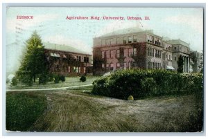 Urbana Illinois IL Postcard Agriculture Building University 1911 Vintage Antique