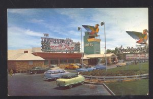 LAS VEGAS NEVADA THE THUNDERBIRD INN 1954 NASH OLD CARS VINTAGE POSTCARD